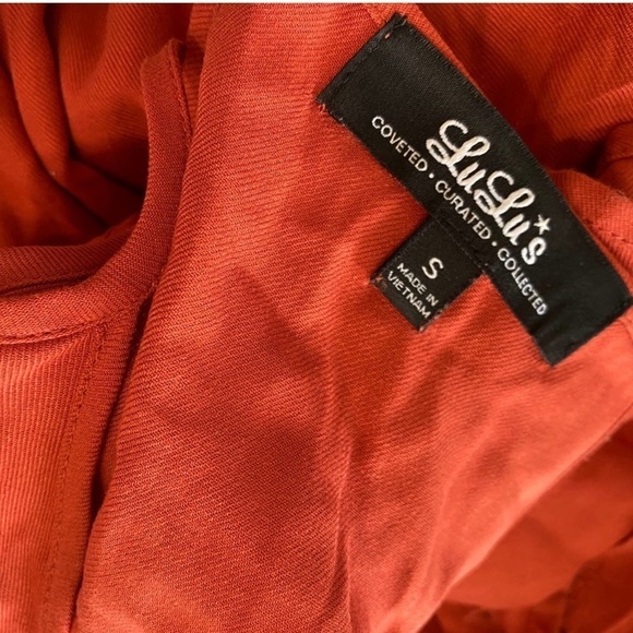 Lulu’s Friday I’m In Love Maxi Dress Burnt Orange Size Small - Picture 8 of 10